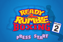 Ready 2 Rumble Boxing Round 2 title screen for GameBoy Advance
